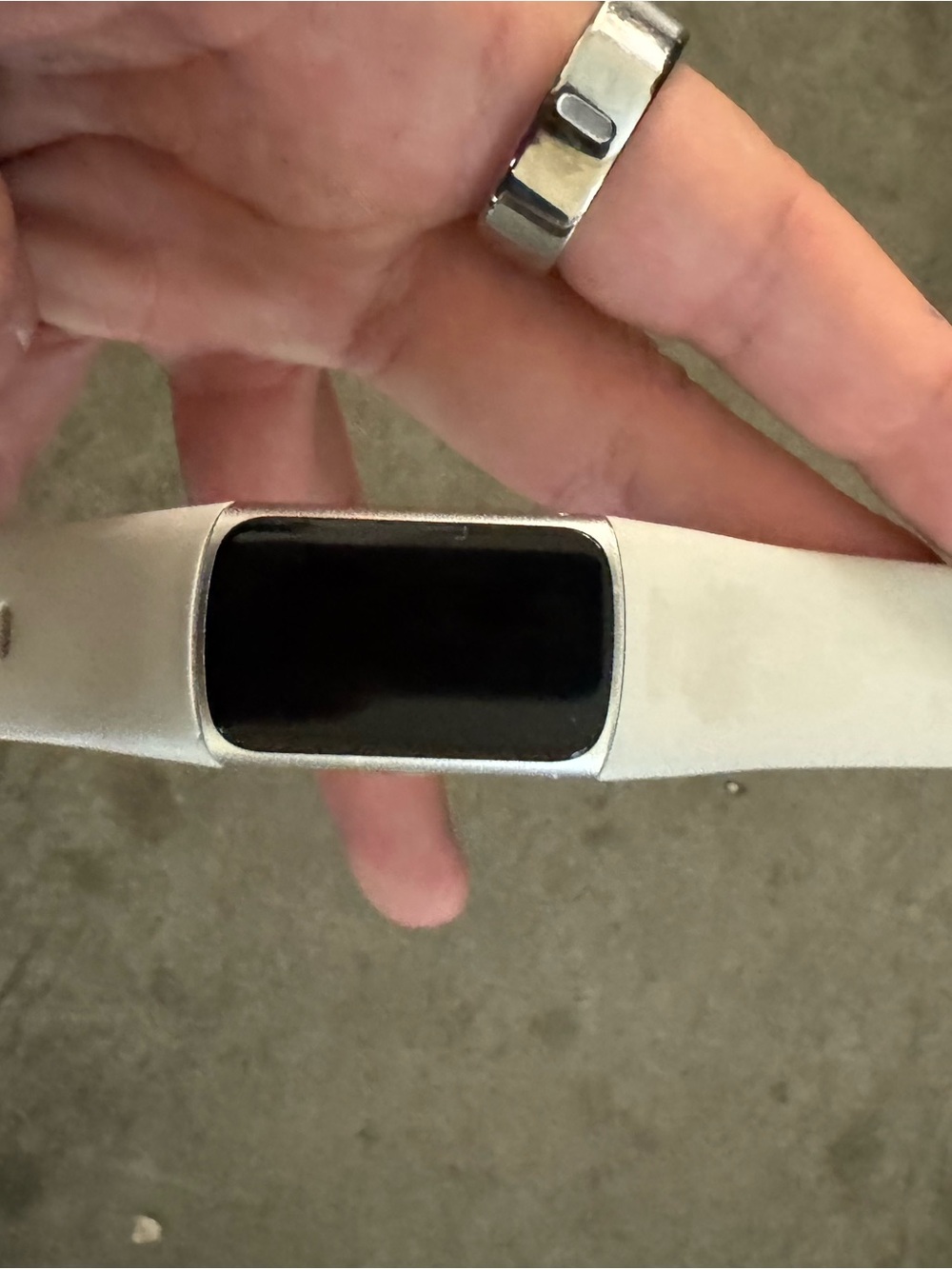 White Fitness Tracker Smart Band with OLED Display